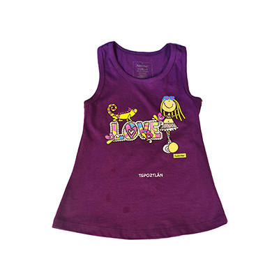 Fulanitos Niña Tank Top Love Morado Morado